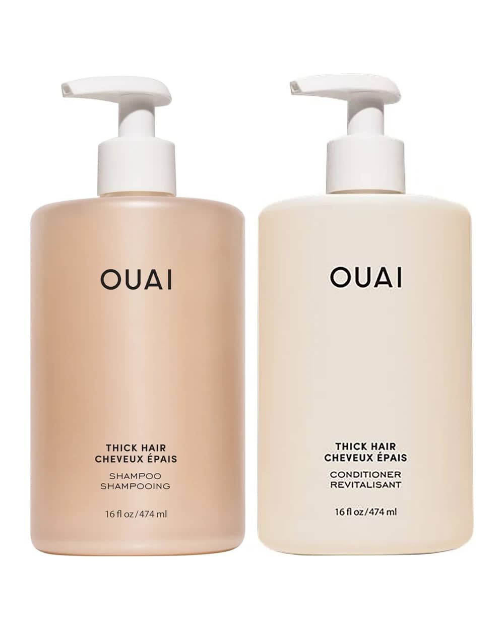 OUAI Thick Shampoo and Conditioner Jumbo Set