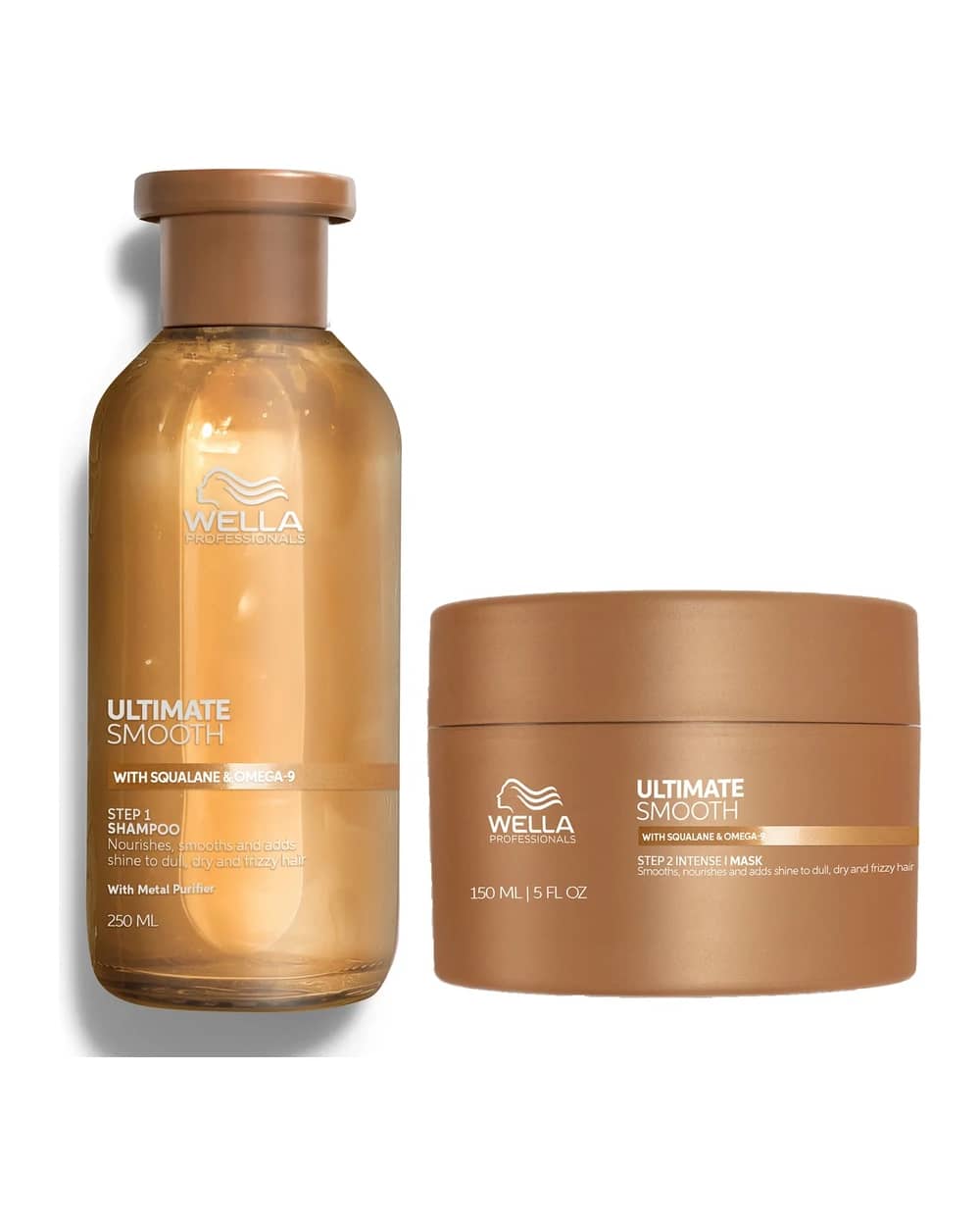Wella Professionals Ultimate Smooth Shampoo and Mask Bundle for Dry, Dull & Frizzy Hair
