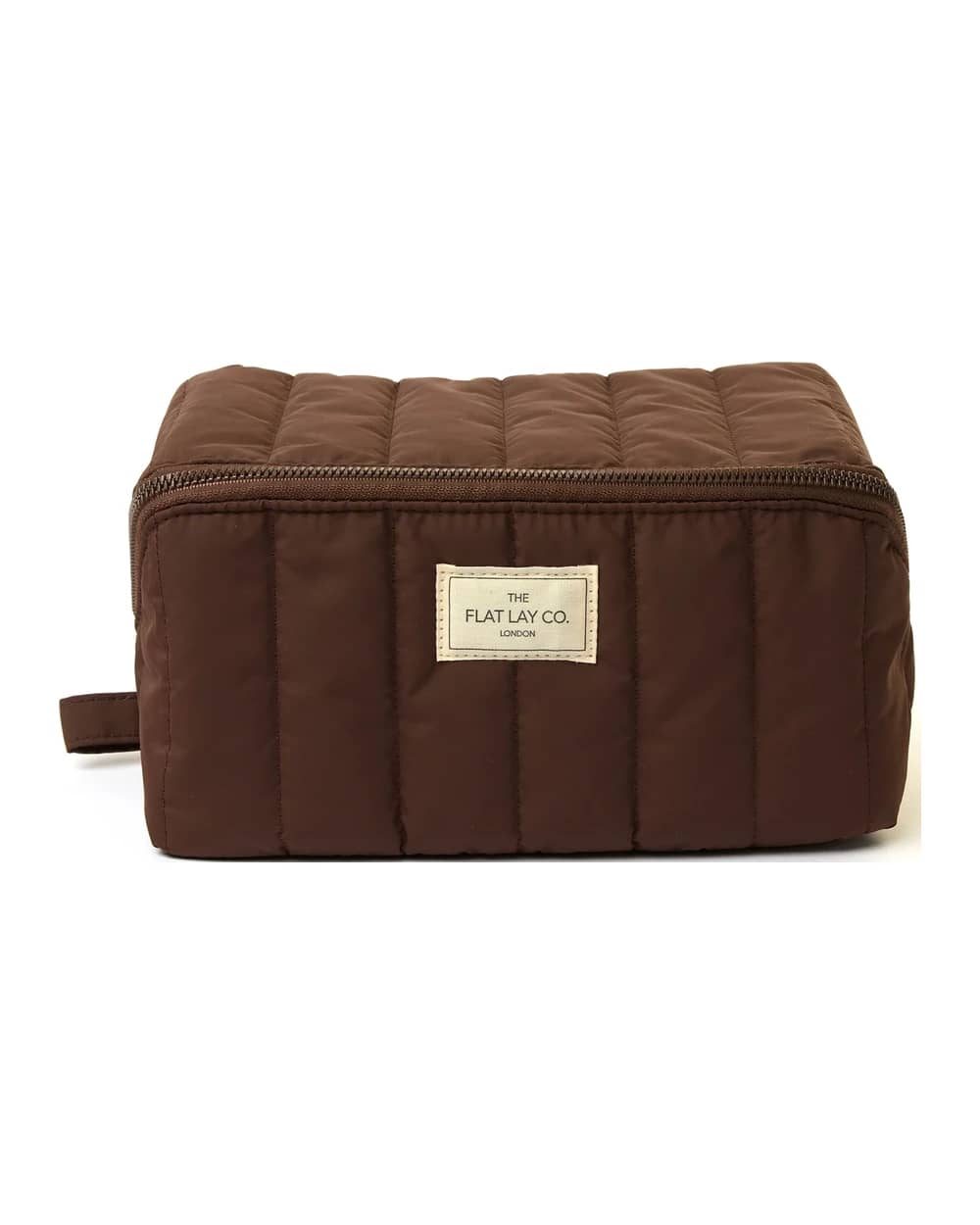Marshmallow Flat Lay Makeup Box Bag - Espresso