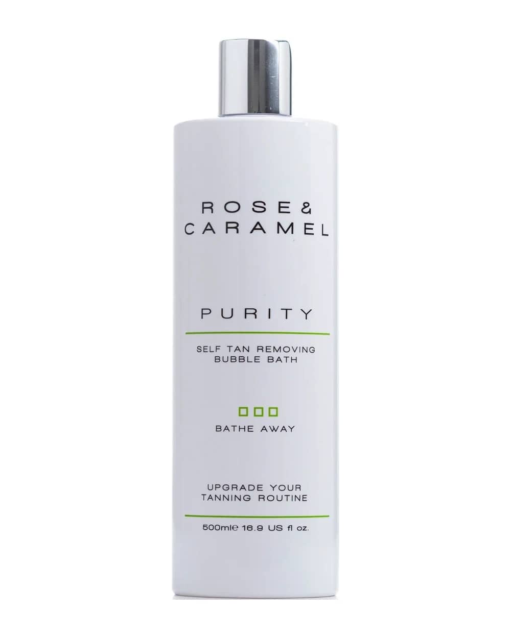 Rose & Caramel Purity Bathe Away Self Tan Removing Bubble Bath 500ml