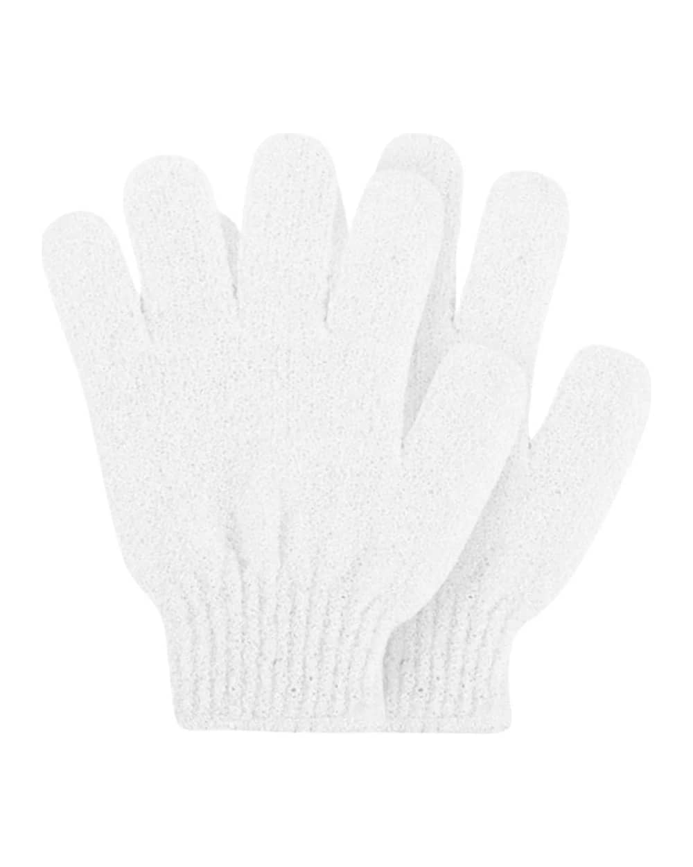 Rose & Caramel Exfoliating Gloves - White