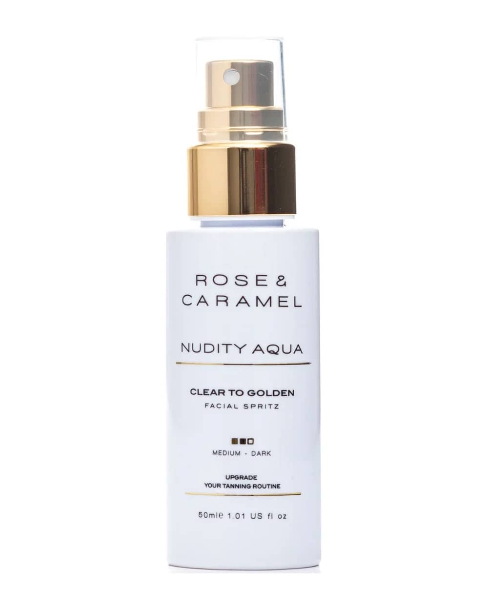 Rose & Caramel Nudity Aqua Medium Dark Facial Tanning Mist 50ml