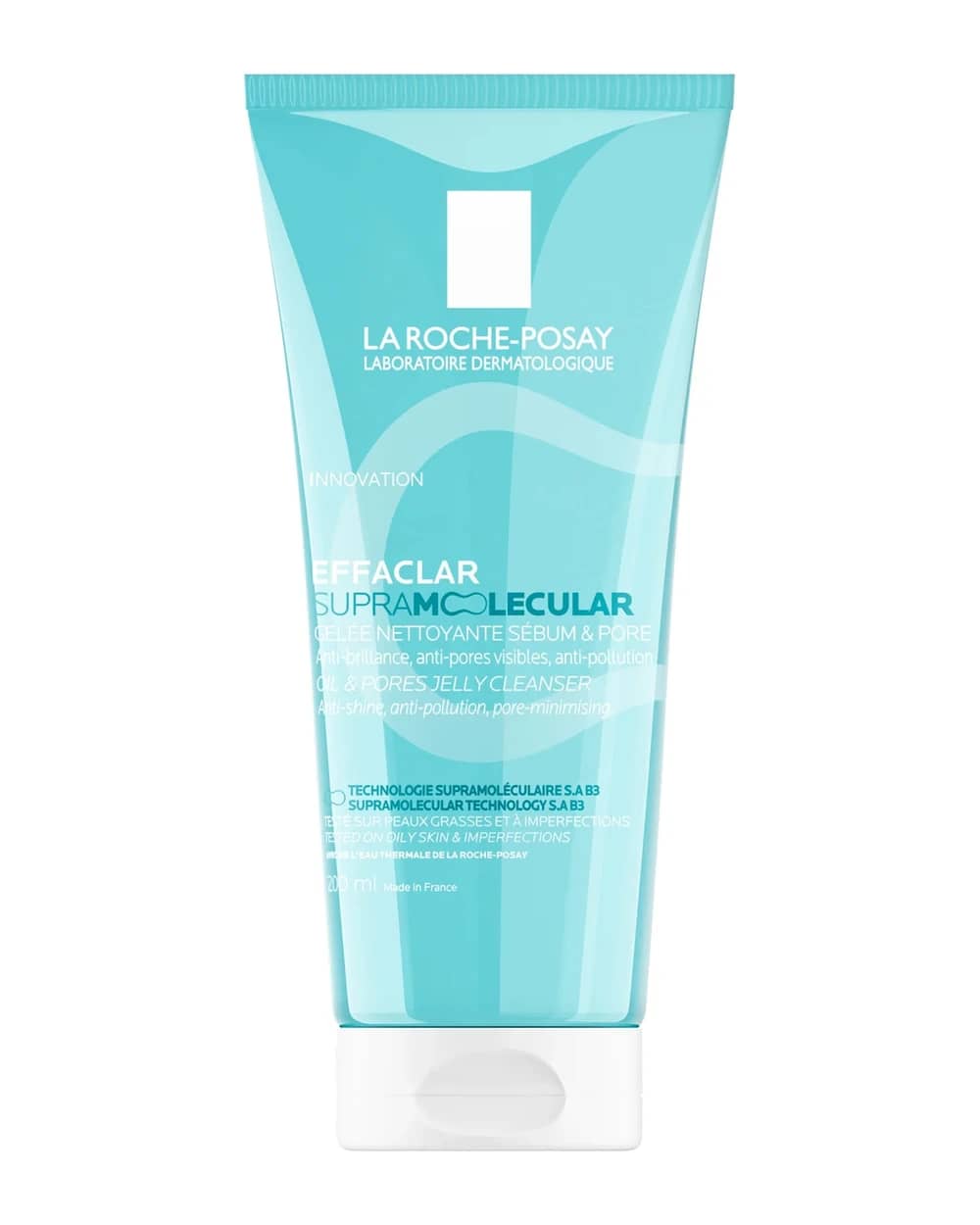 La Roche-Posay Effaclar Supramolecular Face Jelly Cleanser for Oily Skin & Visible Pores with Salicylic Acid & Niacinamide 200ml