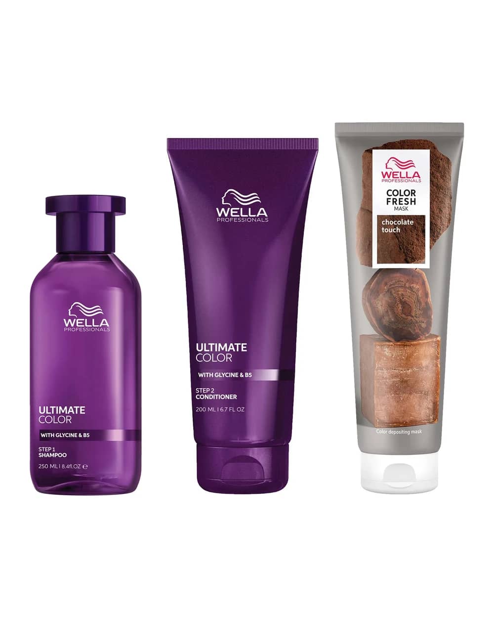 Ultimate Color Shampoo, Conditioner and Color Fresh Mask Bundle For all Coloured Hair - Chocolate Touch