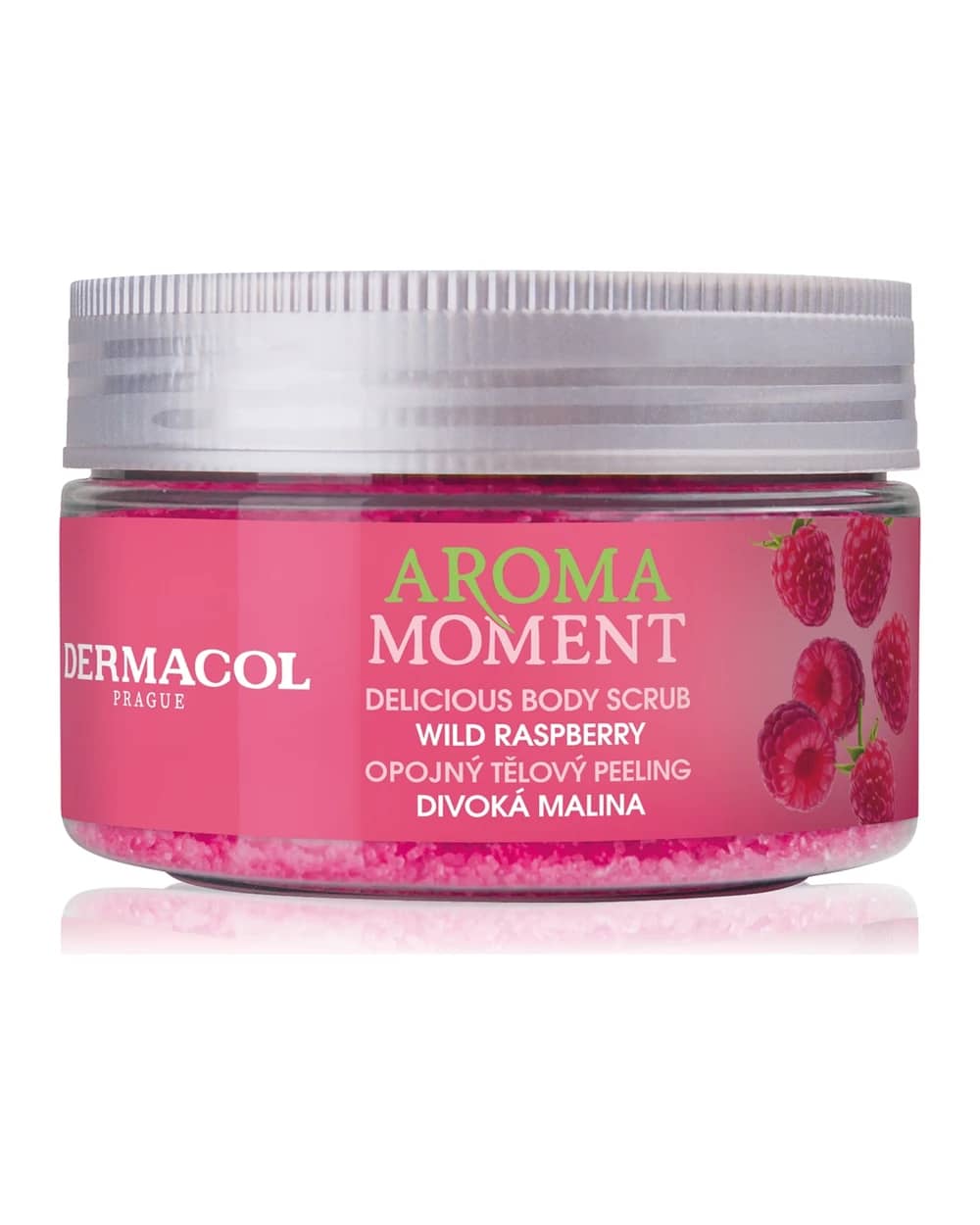 Dermacol Aroma Moment Wild Raspberry scrub corpo allo zucchero con aroma di lamponi