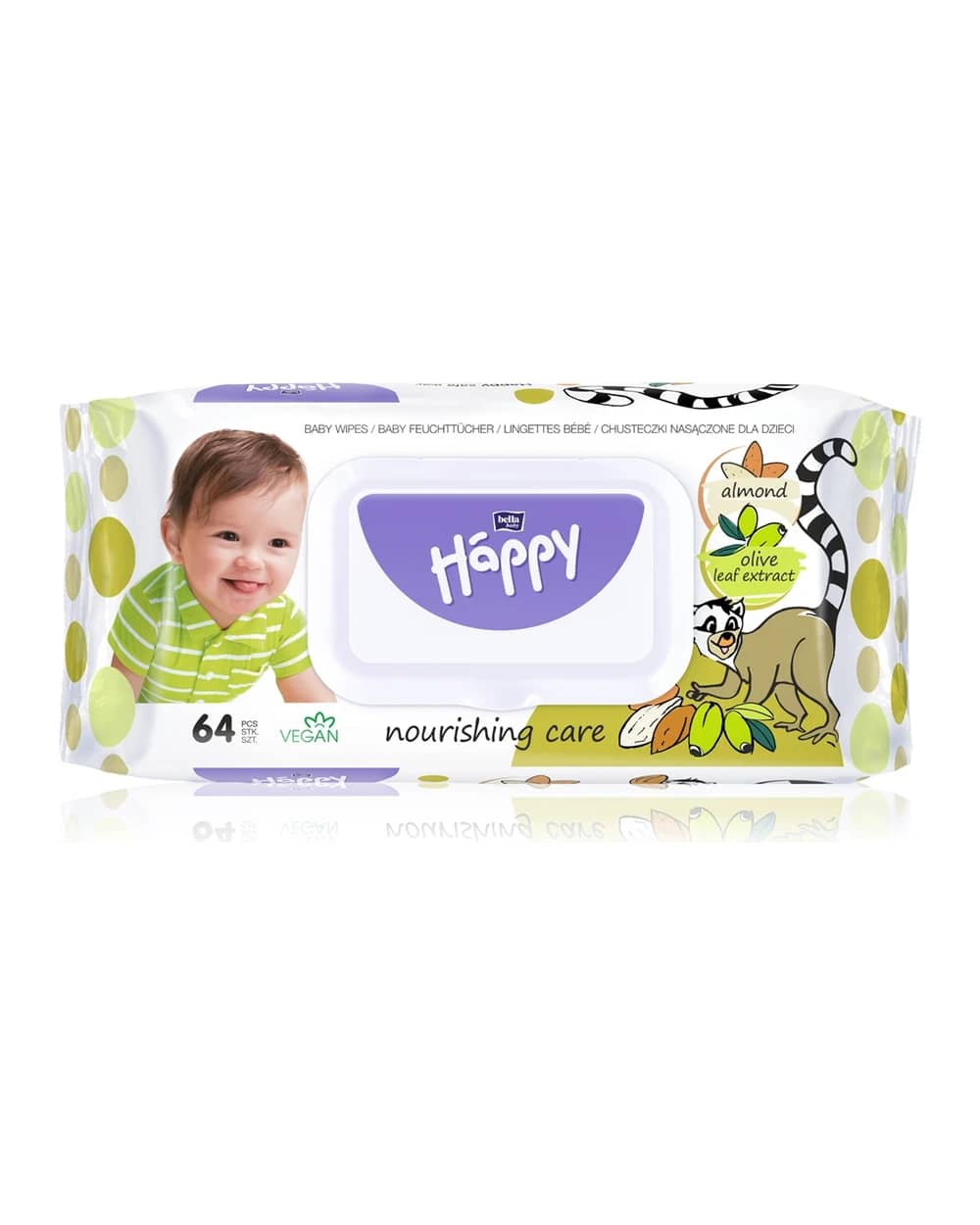 BELLA Baby Happy Almond and Olive Leaf Extract salviette detergenti umidificate per bambini