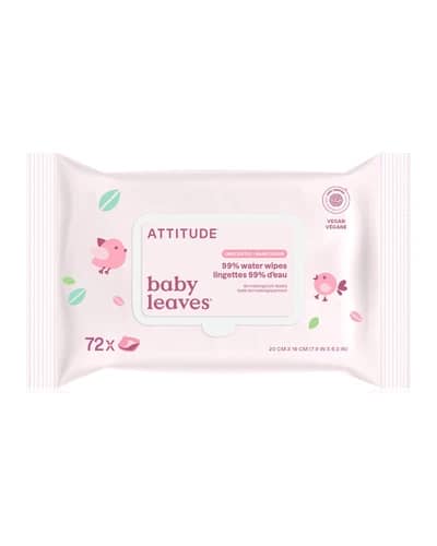 Attitude Baby Leaves Water Wipes salviette umidificate senza profumazione