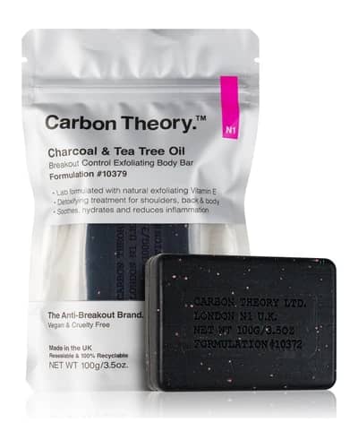 Carbon Theory Charcoal & Tea Tree Oil esfoliante detergente corpo per pelli problematiche e grasse