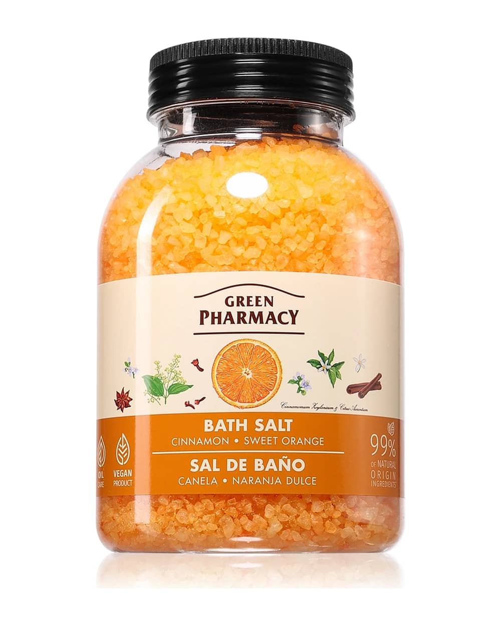 Green Pharmacy Cinnamon & Sweet orange Bath Salt sale da bagno rilassante