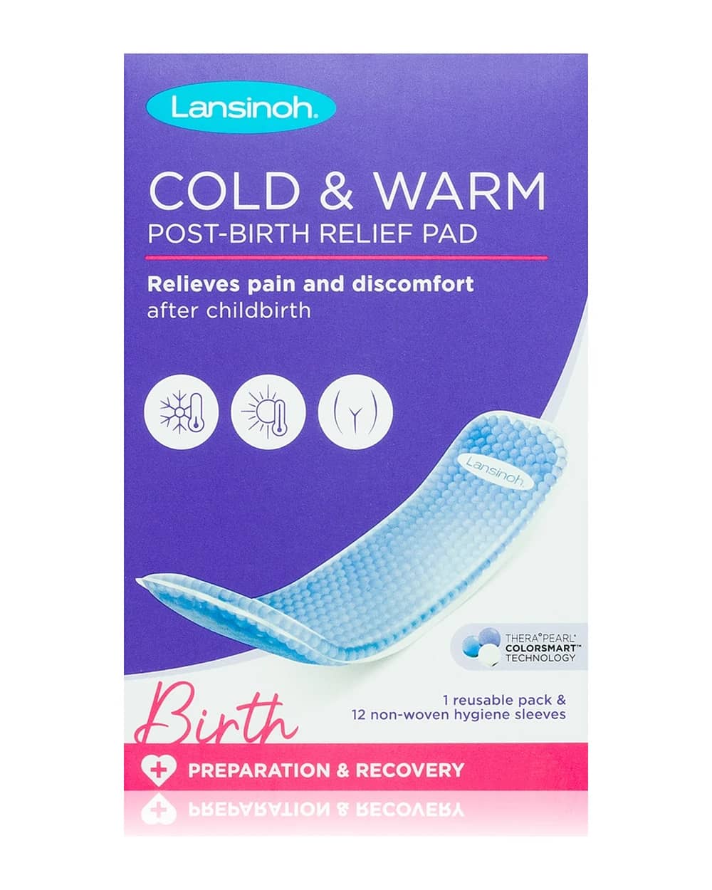 Lansinoh Cold & Warm Post-birth Relief Pad assorbente post parto riutilizzabile