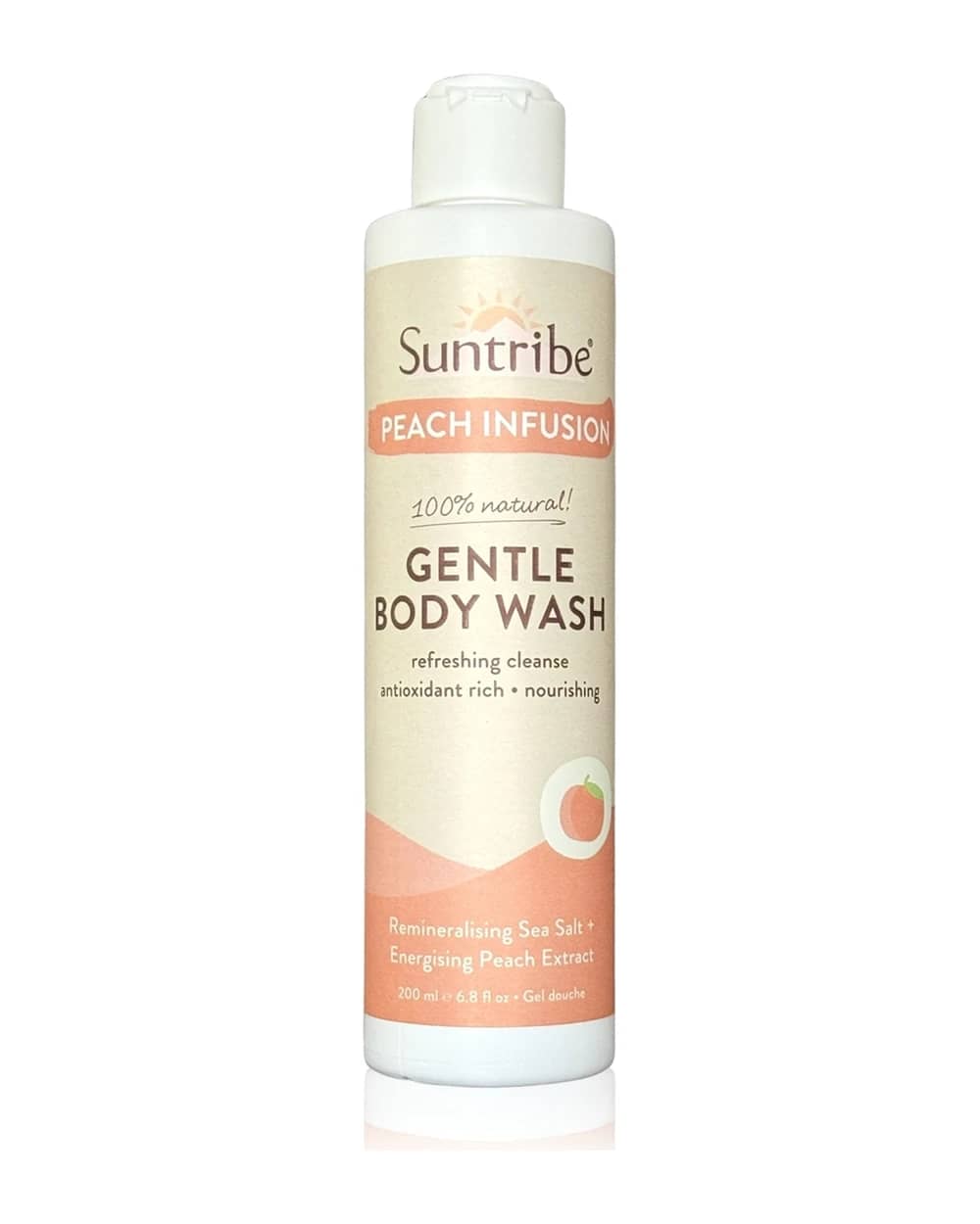 Suntribe Gentle Body Wash gel doccia delicato con estratto di pesca