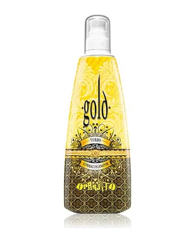 Oranjito Max. Effect Gold Turbo latte abbronzante per solarium per accelerare l'abbronzatura