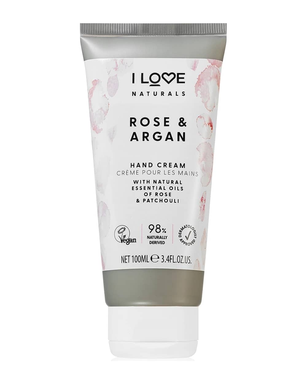 I Love Naturals Rose & Argan crema idratante mani con aroma di rose