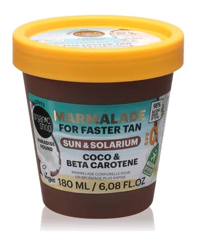 Organic Shop Paradise Found Coco & Beta Carothene burro corpo per stimolare l'abbronzatura