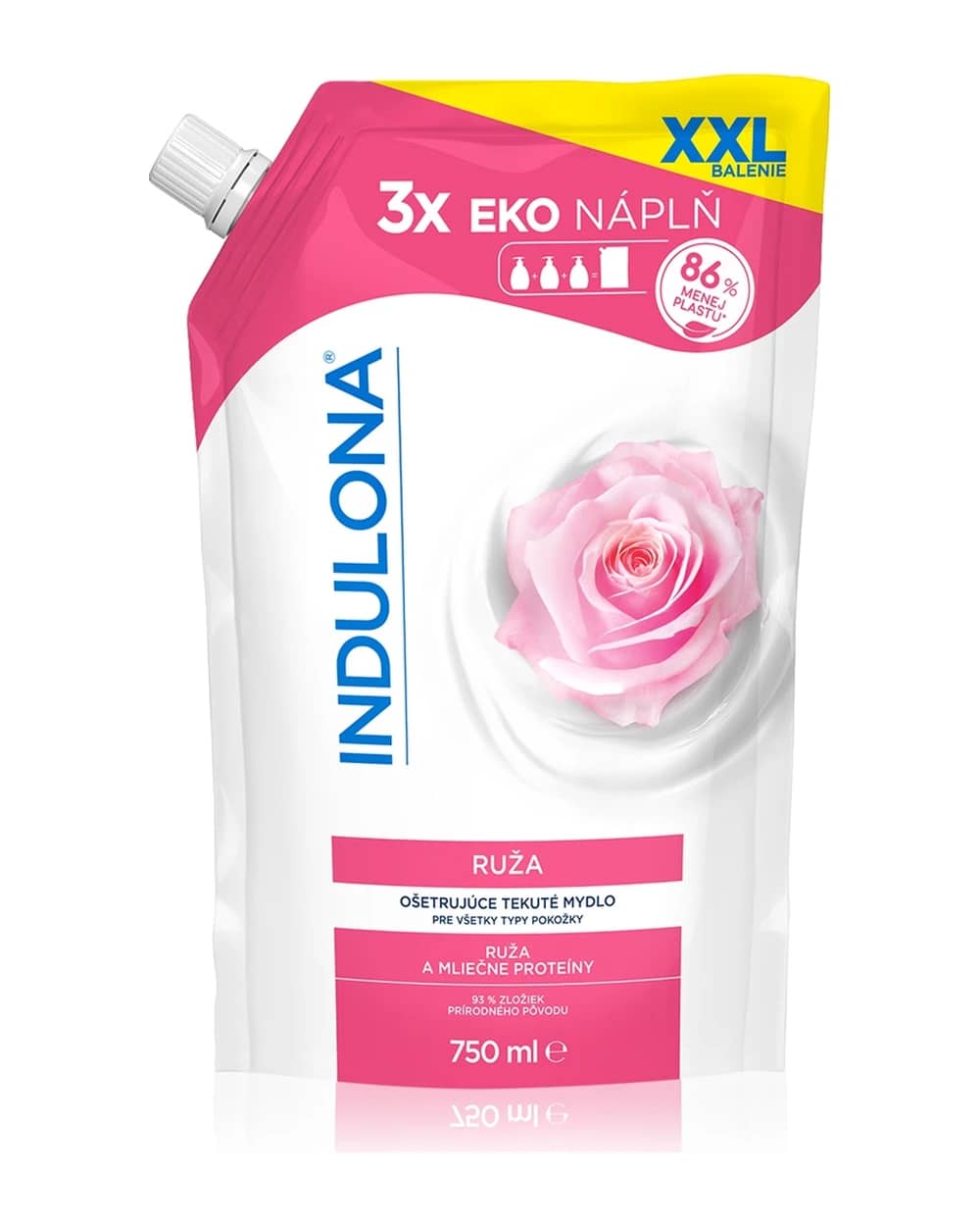 Indulona Rose sapone liquido per le mani ricarica
