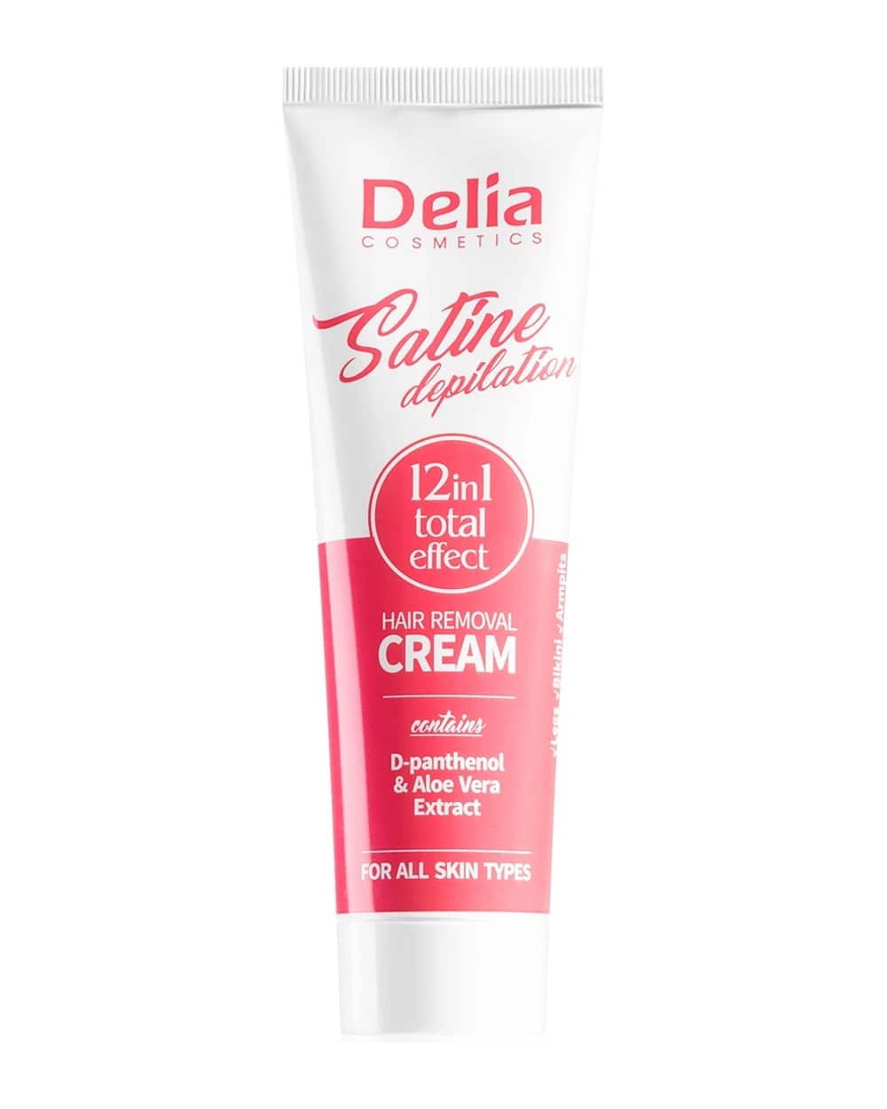 Delia Cosmetics Satine Depilation 12in1 Total Effect crema depilatoria per tutti i tipi di pelle