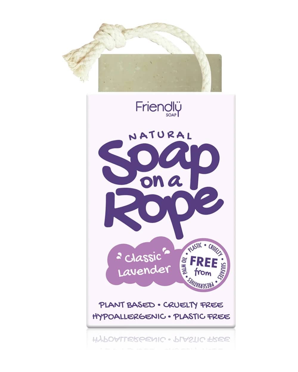 Friendly Soap on a Rope Lavender sapone naturale con cordoncino