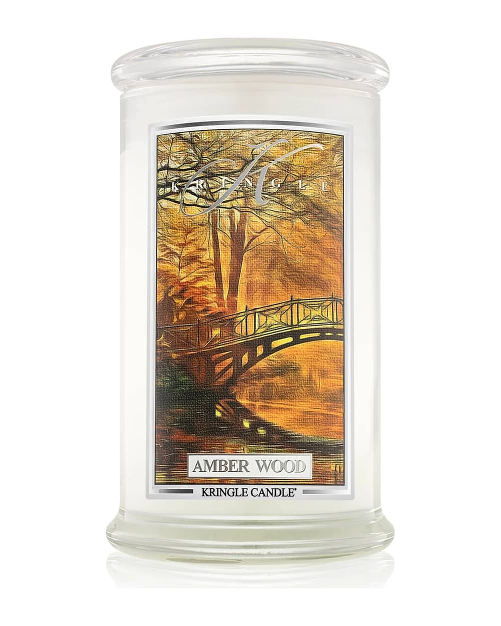 Kringle Candle Amber Wood candela profumata