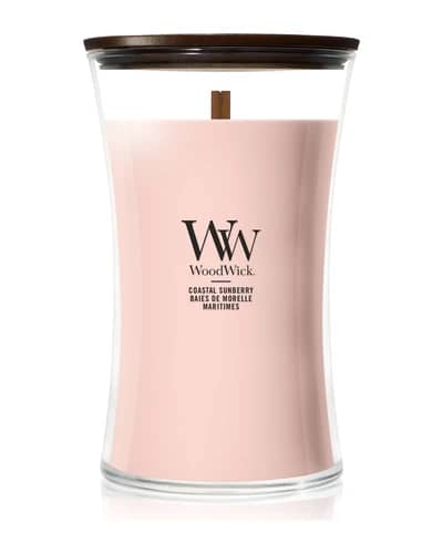 Woodwick Coastal Sunberry candela profumata con stoppino in legno