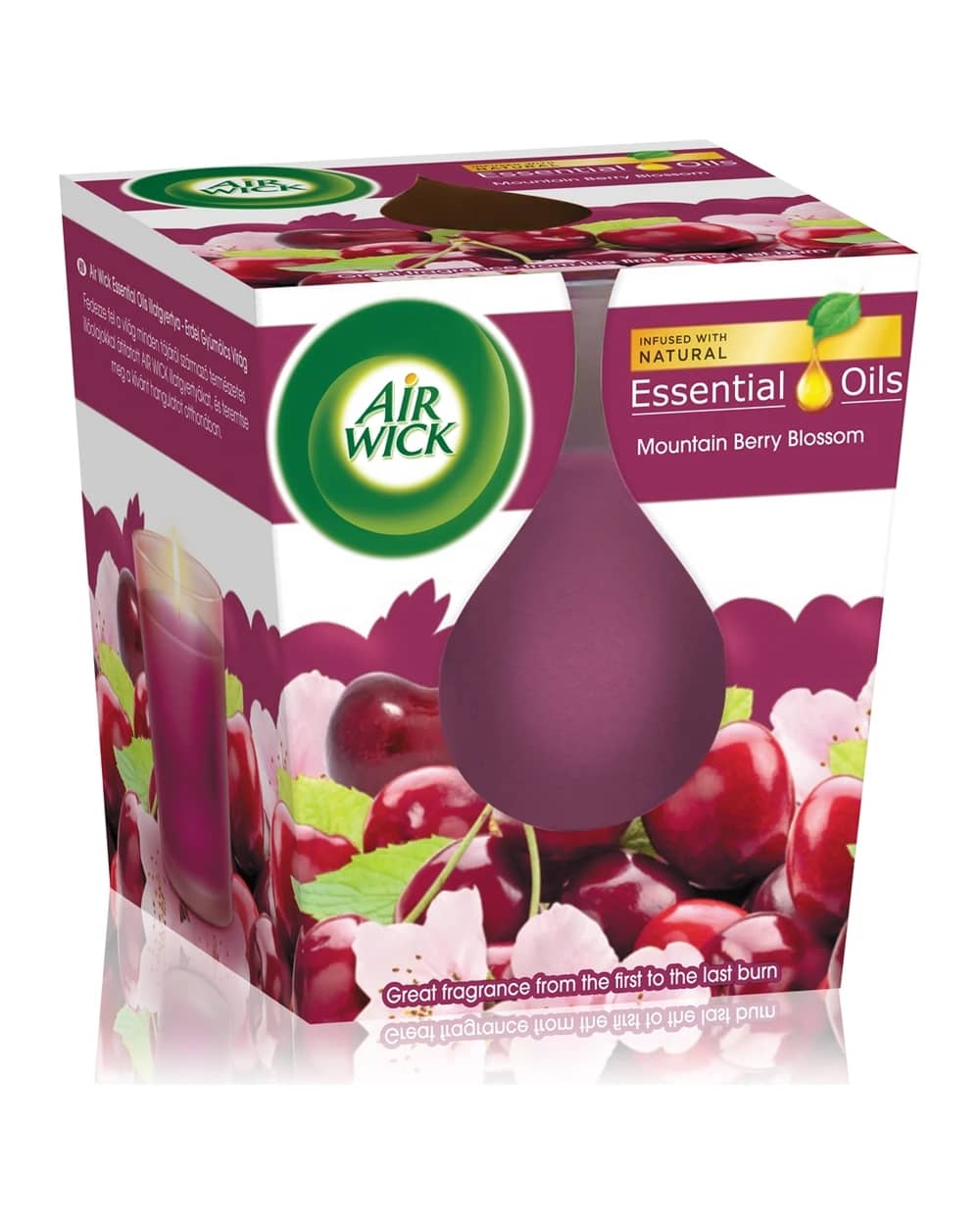 Air Wick Essential Oil Mountain Berry Blossom candela profumata