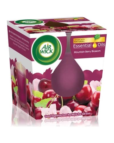Air Wick Essential Oil Mountain Berry Blossom candela profumata
