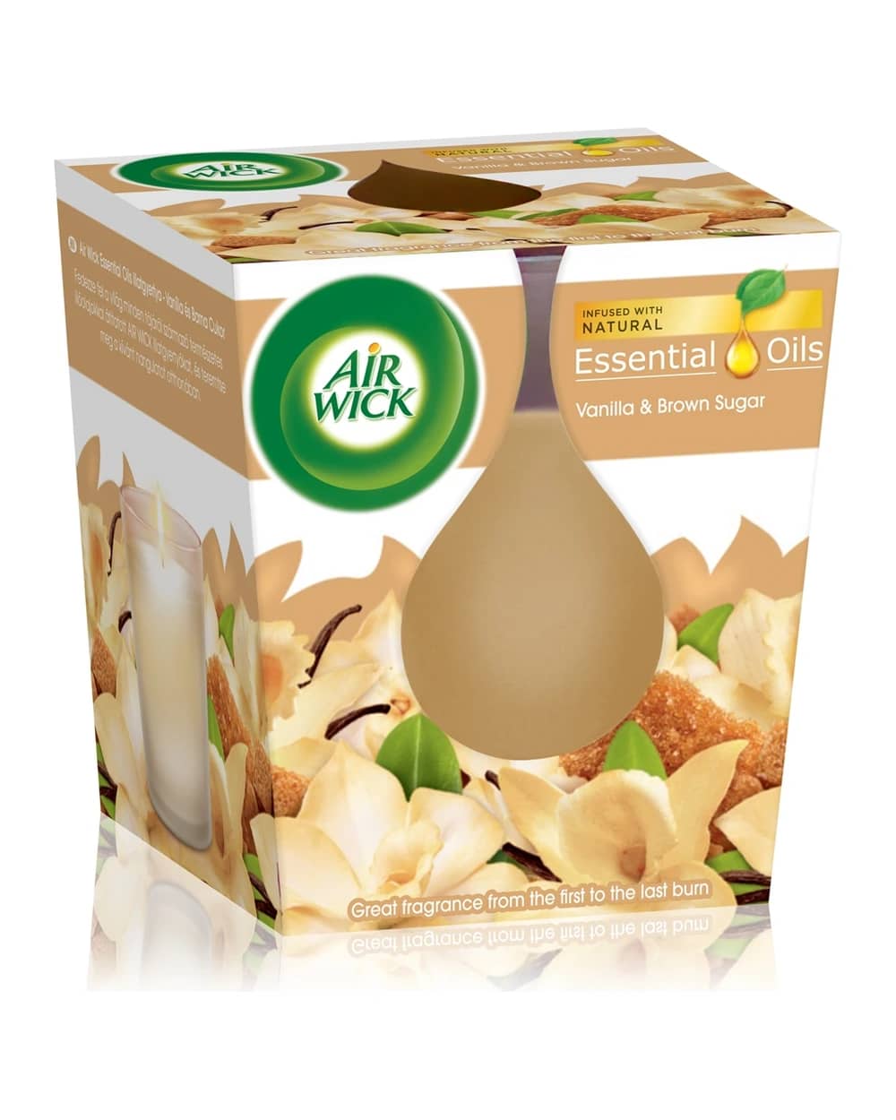 Air Wick Essential Oil Vanilla & Brown Sugar candela profumata