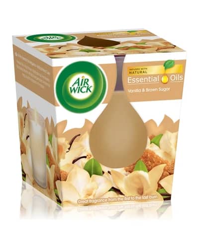 Air Wick Essential Oil Vanilla & Brown Sugar candela profumata