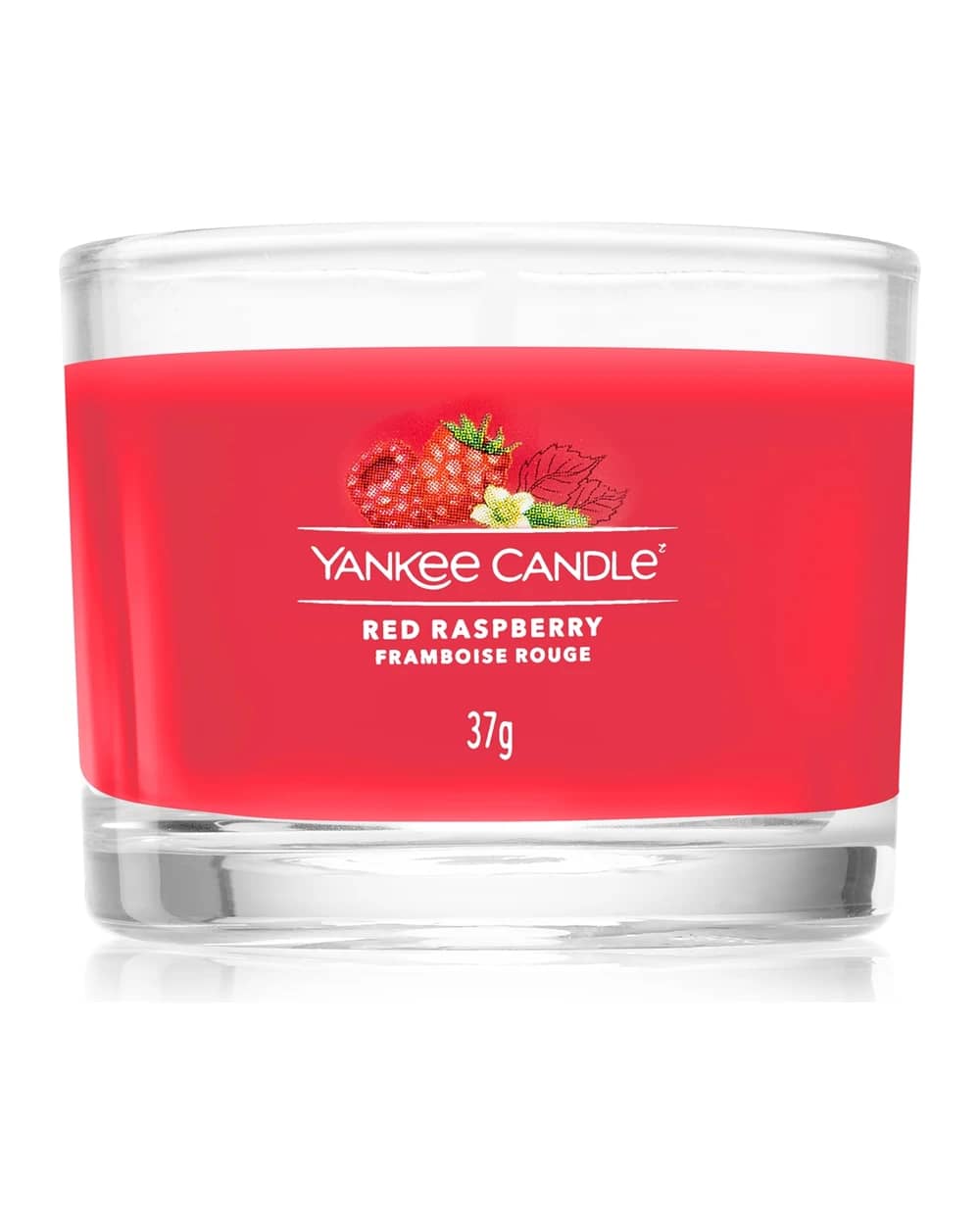 Yankee Candle Red Raspberry candela votiva glass