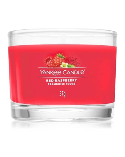 Yankee Candle Red Raspberry candela votiva glass