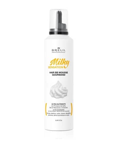 Brelil Professional Milky Sensation Hair BB Mousse idratante per capelli ribelli e crespi