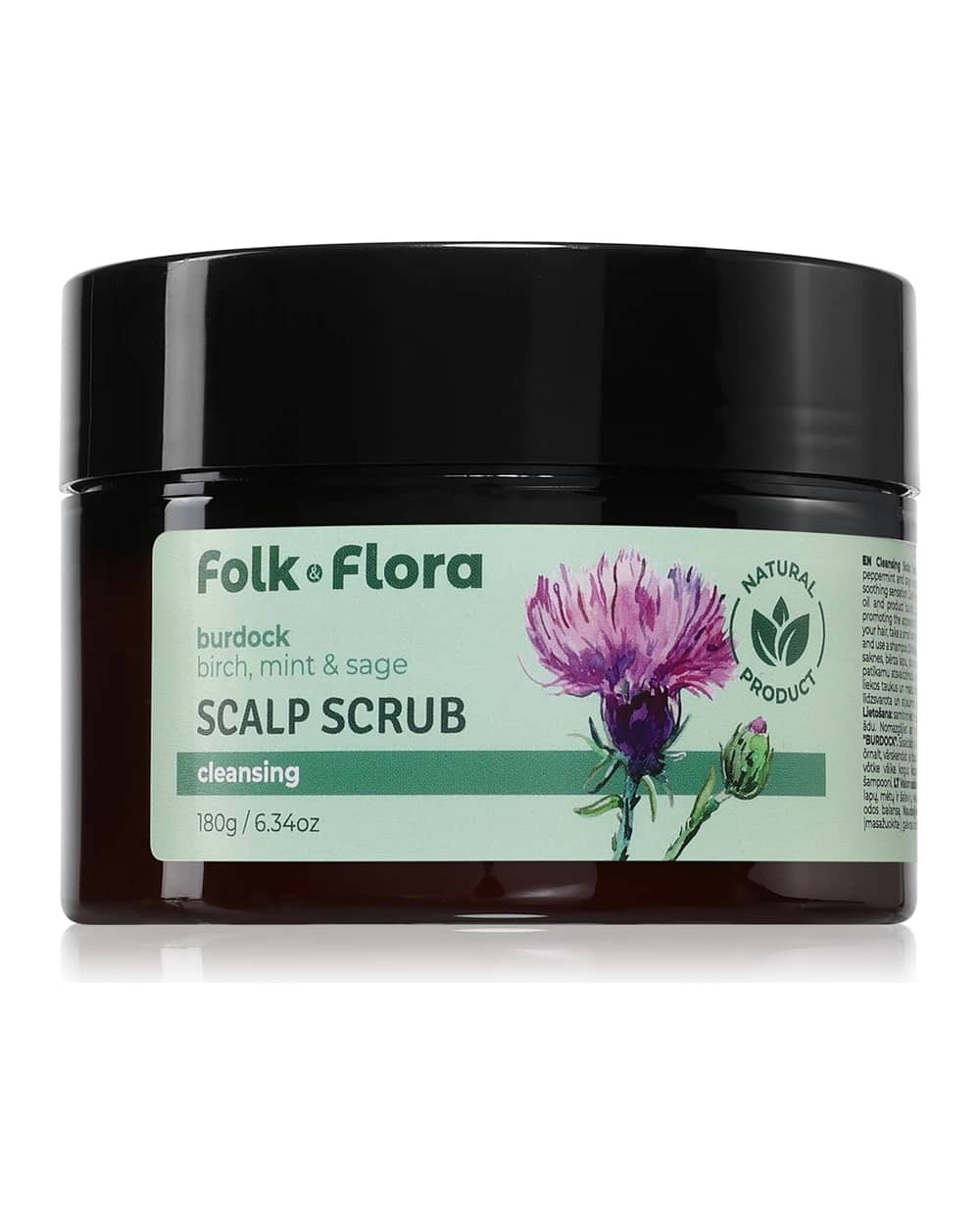 Folk & Flora Burdock scrub per il cuoio capelluto