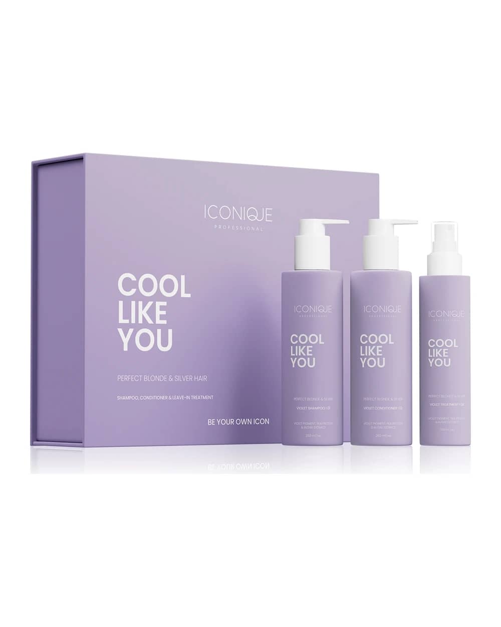 ICONIQUE Professional COOL LIKE YOU Perfect Blonde & Silver Violet Set neutralizzante per toni gialli