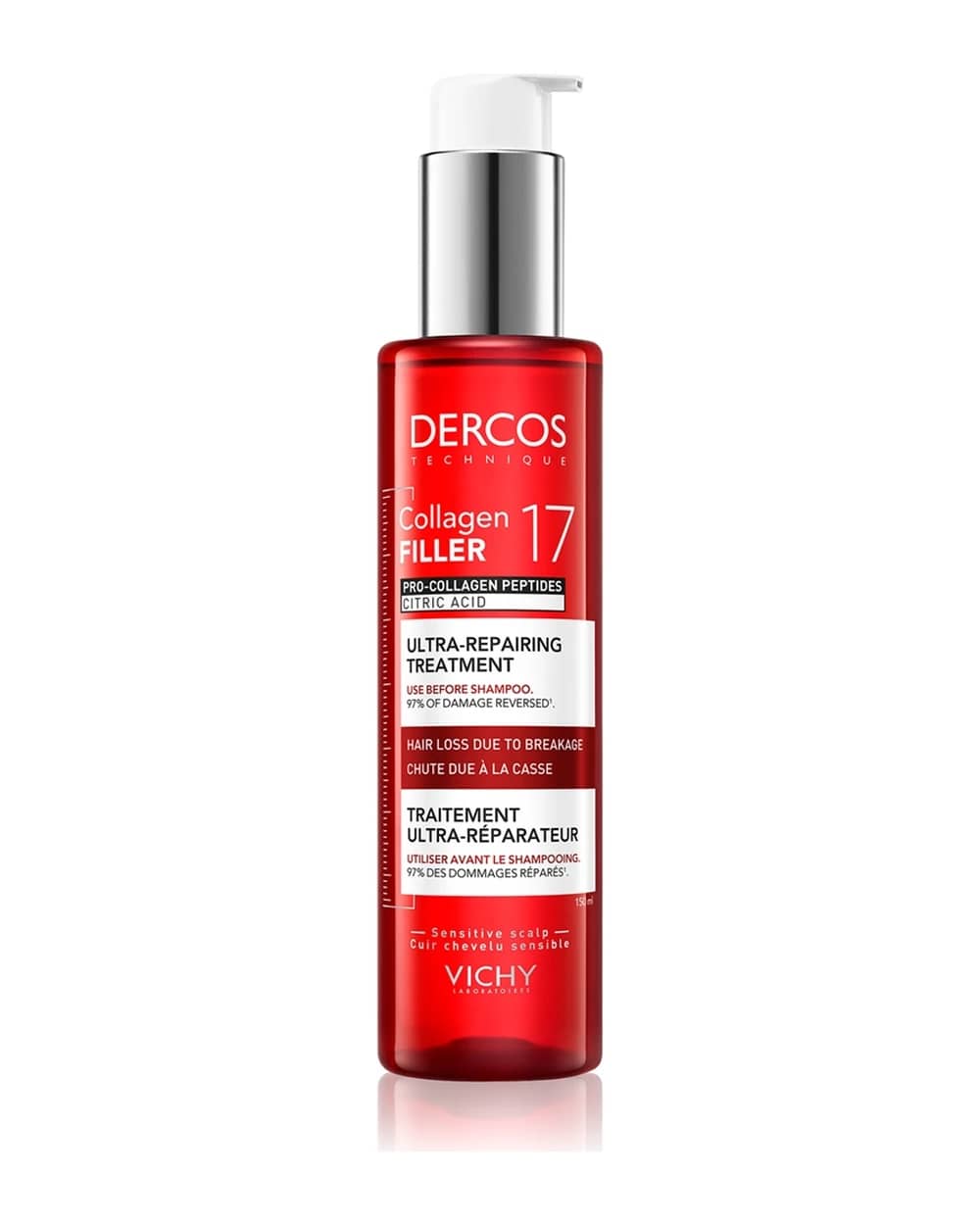 Vichy Dercos Collagen Filler 17 trattamento rigenerante per capelli deboli e con tendenza alla caduta