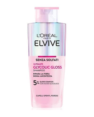 L’Oréal Paris Elvive Glycolic Gloss shampoo rivitalizzante per illuminare i capelli spenti
