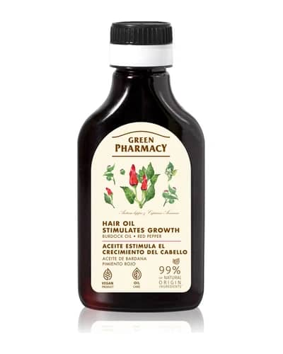 Green Pharmacy Red Peppers Burdock Oil olio di bardana attivatore di crescita dei capelli