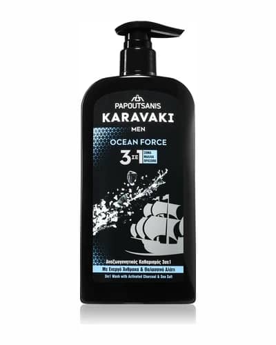 PAPOUTSANIS Karavaki Ocean Force gel detergente 3 in 1