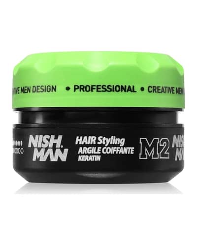 Nish Man M2 cera modellante per capelli corti con cheratina