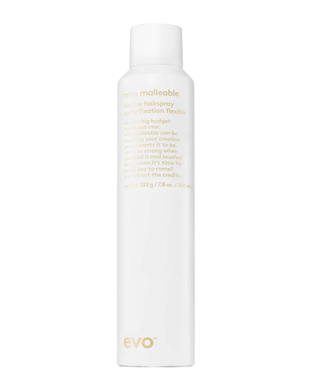 EVO Miss Malleable Flexible Hairspray lacca per capelli per un effetto lunga durata