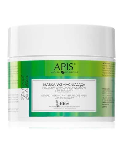 Apis Natural Cosmetics Natural Solution 3% Baicapil maschera rinforzante per capelli deboli e con tendenza alla caduta