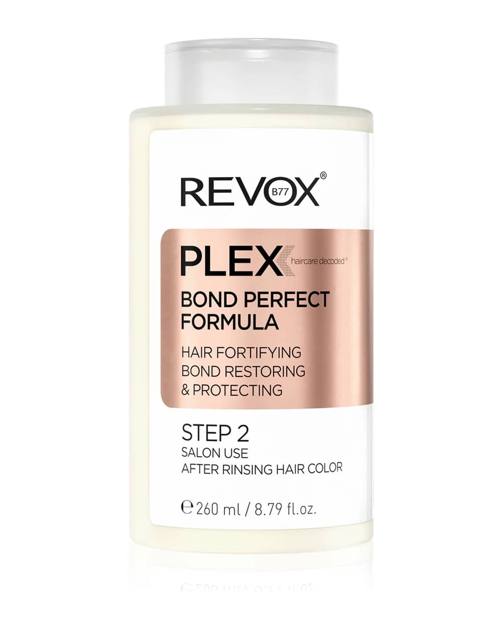 Revox B77 PLEX Bond Perfect Formula. Step 2 trattamento rinforzante post trattamento chimico dei capelli