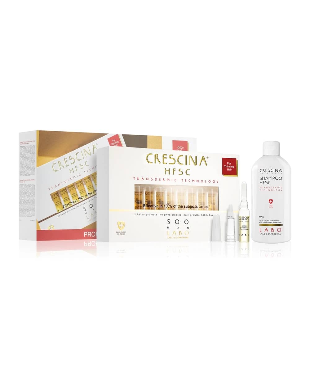 Crescina Transdermic 500 Re-Growth confezione regalo per stimolare la crescita dei capelli per uomo 500