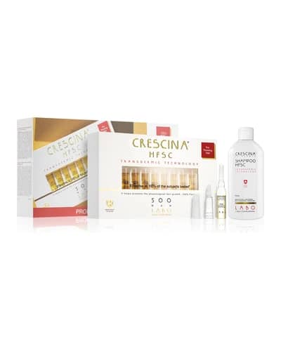 Crescina Transdermic 500 Re-Growth confezione regalo per stimolare la crescita dei capelli per uomo 500