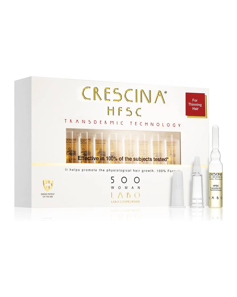 Crescina Transdermic 500 Re-Growth trattamento per la crescita dei capelli da donna