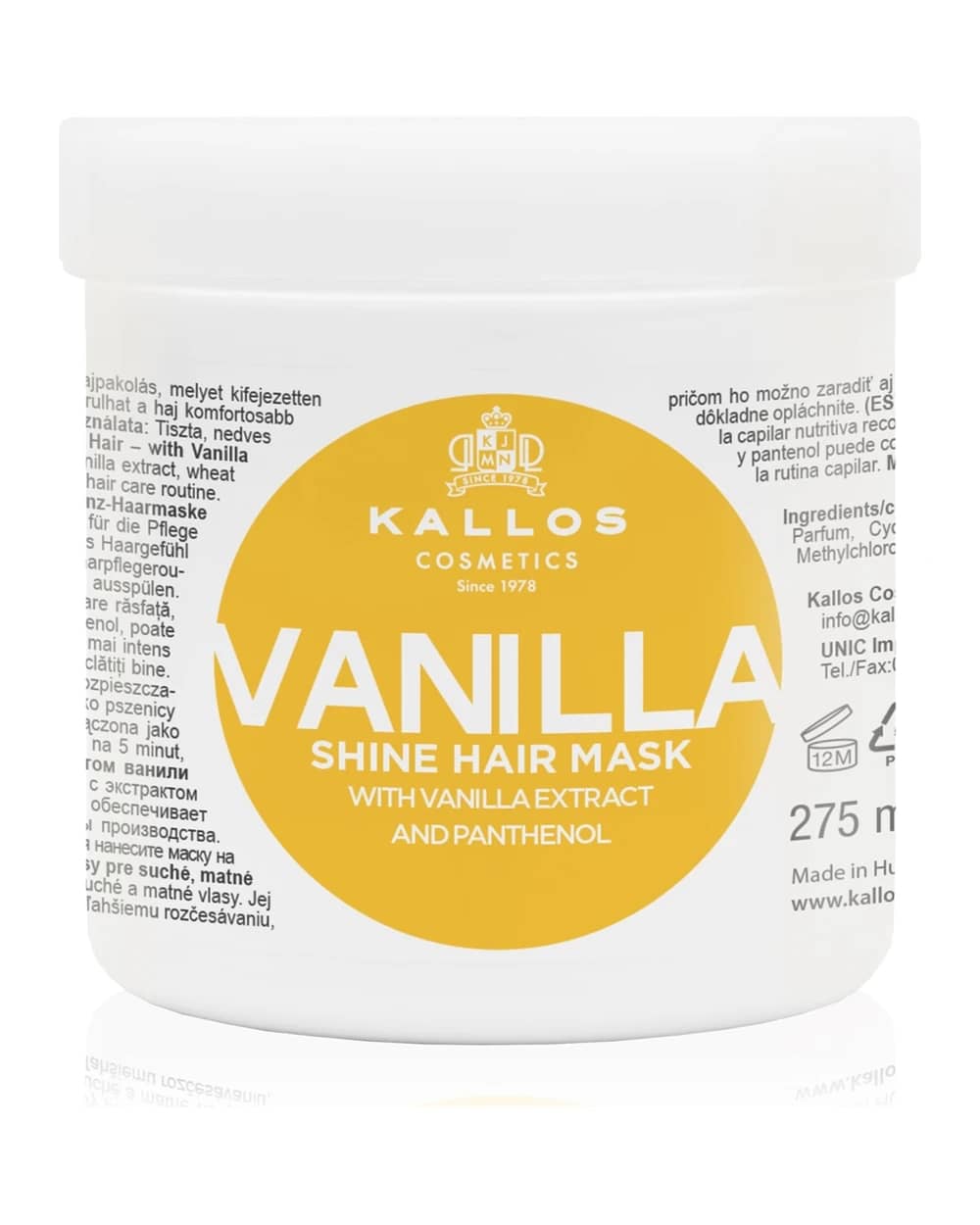 Kallos Classic maschera per capelli secchi