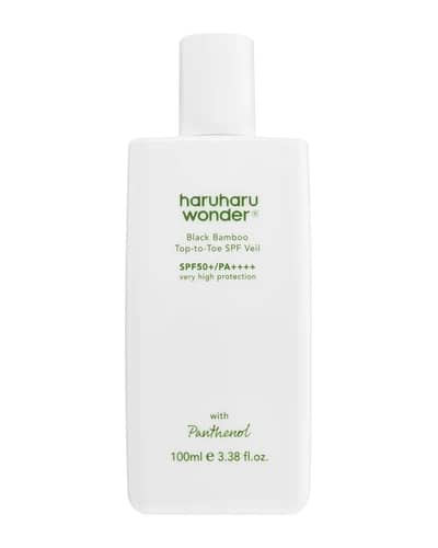 Haruharu Wonder Black Bamboo Top-to-Toe SPF Veil lozione protettiva leggera per corpo e viso