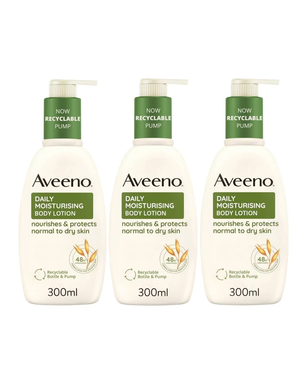 Aveeno Daily Moisturising Lotion Trio for Instant and Long Lasting Hydration 900ml Mega Bundle