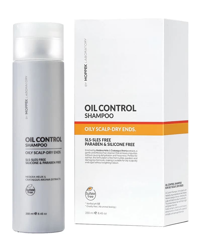 شامپو متعادل کننده چربی موپک مدل Free Sulfate مناسب کف سر چرب و ساقه مو خشک حجم 250 میلی لیتر