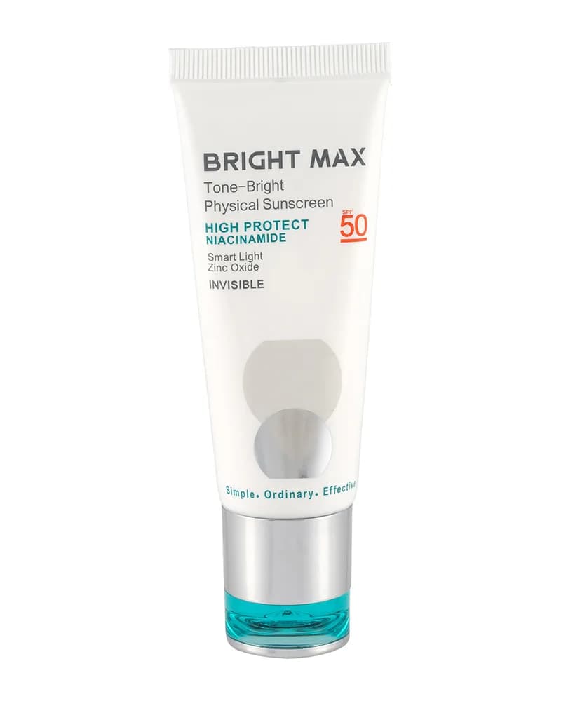 ضد آفتاب فیزیکال بی رنگ مدل Tone Bright با SPF 50 حجم 40 میلی لیتر