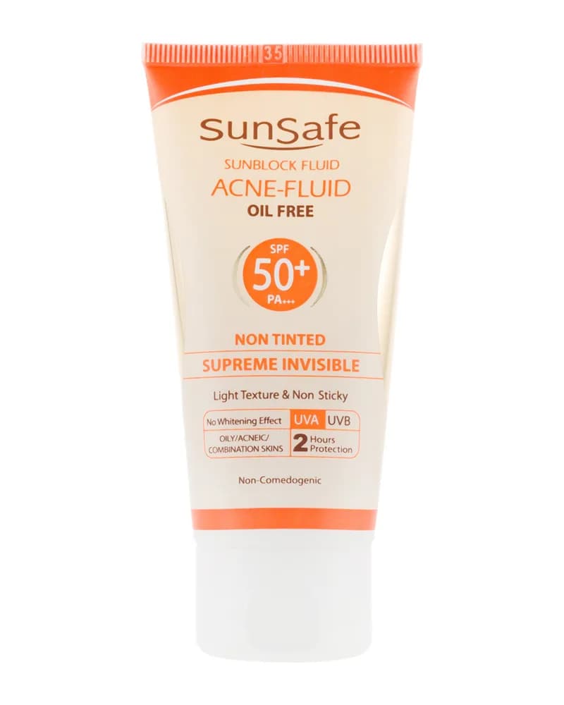 فلوئید ضد آفتاب فاقد چربی دارای SPF50 حجم 50 گرم
