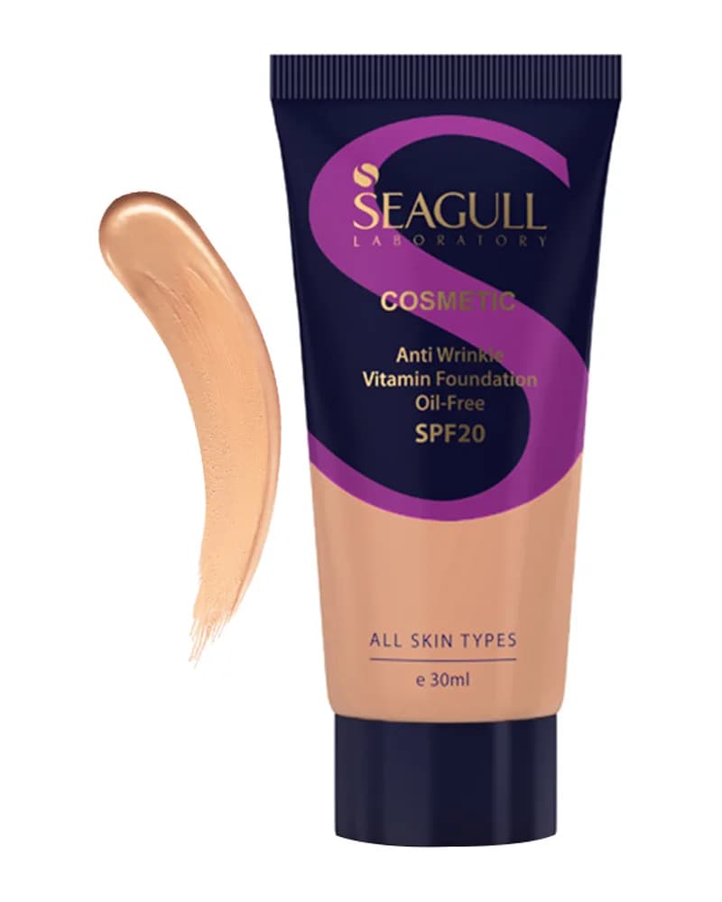 کرم پودر ضدچروک ویتامینه سی گل با فاکتور حفاظتی 20  (Anti Wrinkle Vitamin Foundation SPF 20)